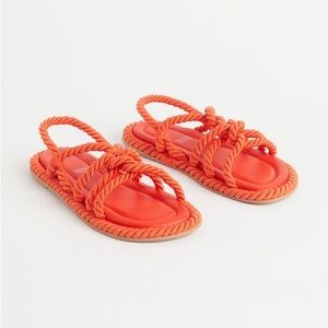 H&M rope orange sandals